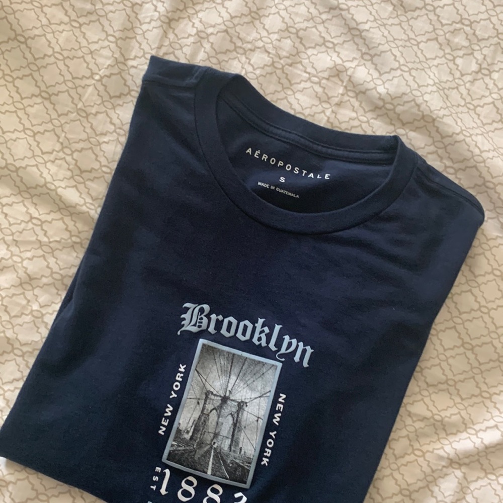 Mens Blue Aeropostale Graphic Tee Shirt - Picture 1 of 5